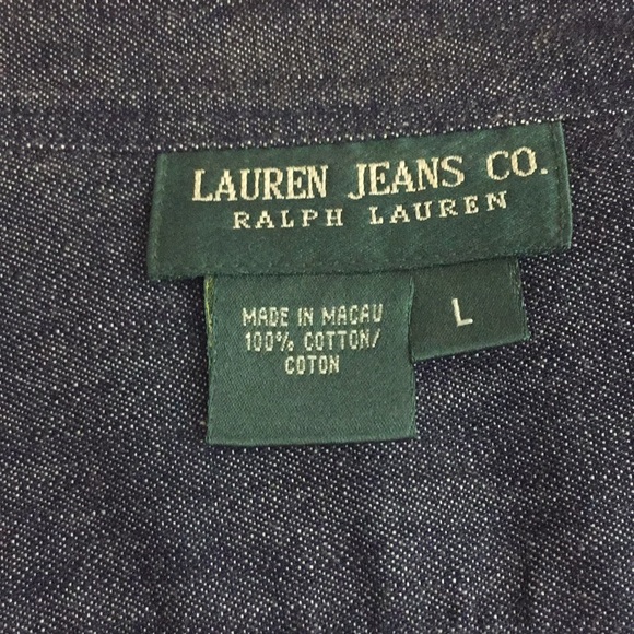 Ralph Lauren Jeans Co. Button Down Jeans Shirt Top - Picture 11 of 12